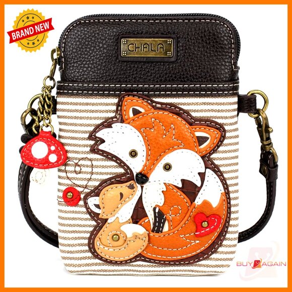 Handbags - Adjustable Vegan Leather Crossbody Bag, Converts to Clutch & Purse, Phone Sized